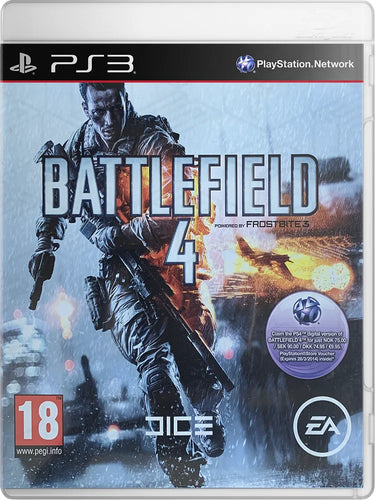Battlefield 4 PlayStation 3 spil cover med æske og manual.