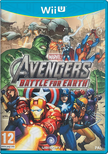 Marvel Avengers: Battle For Earth, et Nintendo Wii U spil, i god, brugt stand, med æske og indlægsseddel, fra SPILBOKS.