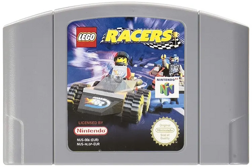 Nintendo 64 LEGO Racers fra SPILBOKS - retro LEGO bygge- og racingsjov