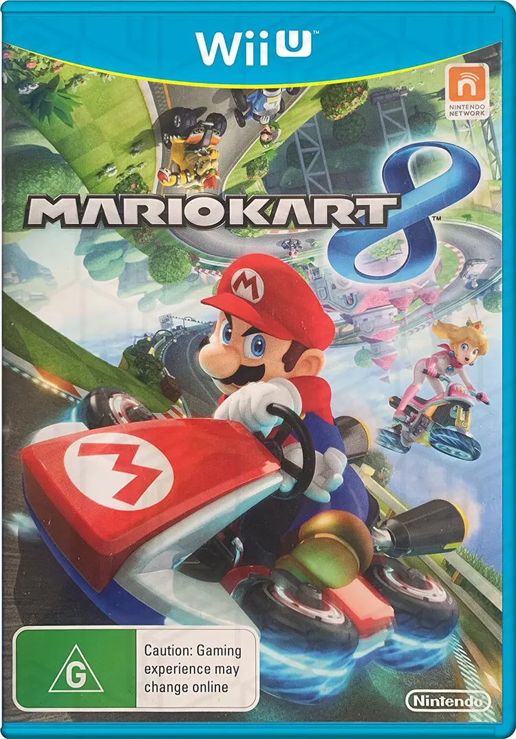 Mario Kart 8 til Nintendo Wii U, brugt spil i fremragende stand, komplet med æske og indlægsseddel, tilgængelig hos SPILBOKS.