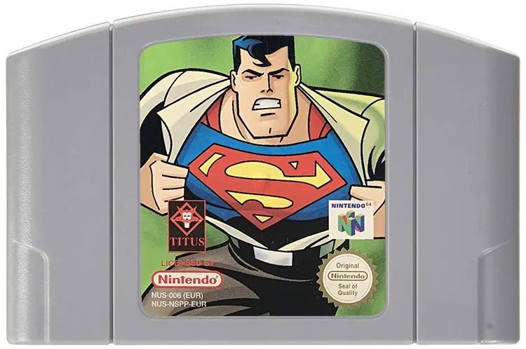 Nintendo 64 Superman 64 fra SPILBOKS - retroeventyr med Stålmanden